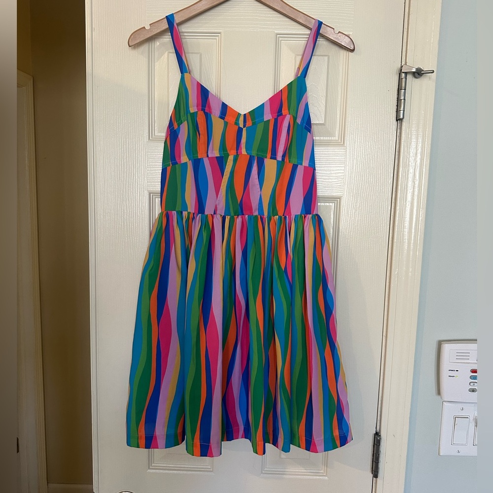 Vibrant Multicolor Striped Dress